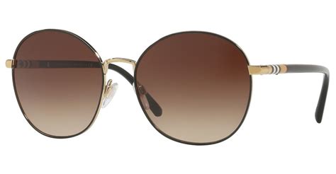 burberry 3094 sunglasses|BURBERRY BE 3094 114513 Light Gold Metal Round .